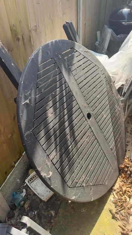Photo of free Folding garden table and one chair (HG5 Knaresborogh) #1
