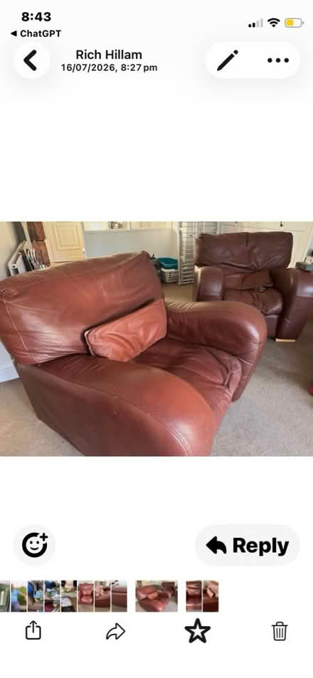 Photo of free German Leather Klaussner Chairs (Gl52 6yb) #1