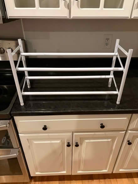 Photo of free Expandable 2-Tier Metal Shoe Rack (Belmont, MA) #1