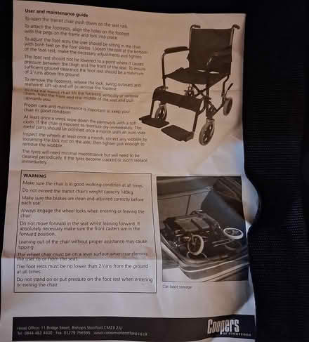 Photo of free Wheelchair (Eltham SE9 2LL) #2