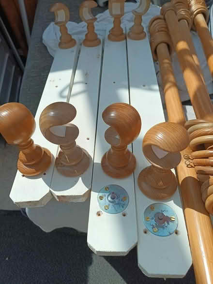 Photo of free 4 matching small curtain poles (Melksham) #3