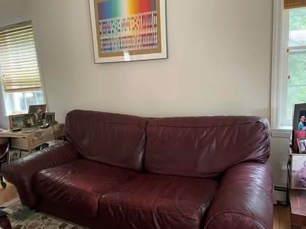 Photo of free Leather Sofa (21 Ripplewood Drive.) #2