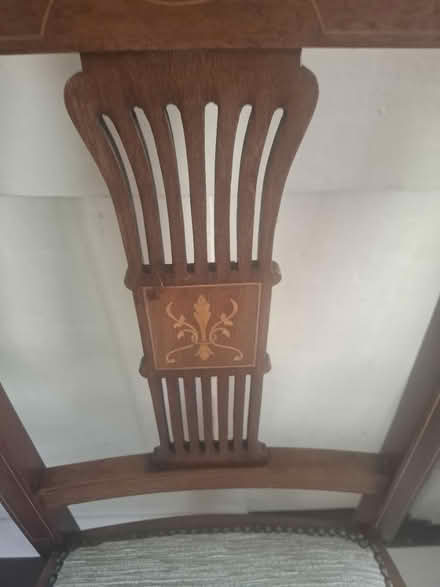 Photo of free Antique inlaid oak hall chair (L25 Woolton) #2