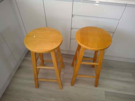 Photo of free Wooden bar stools (Mickleton GL55) #1