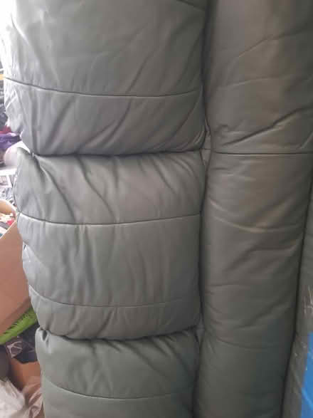 Photo of free Green 3 Seater Sofa Faux Leather (Hanworth TW13) #2