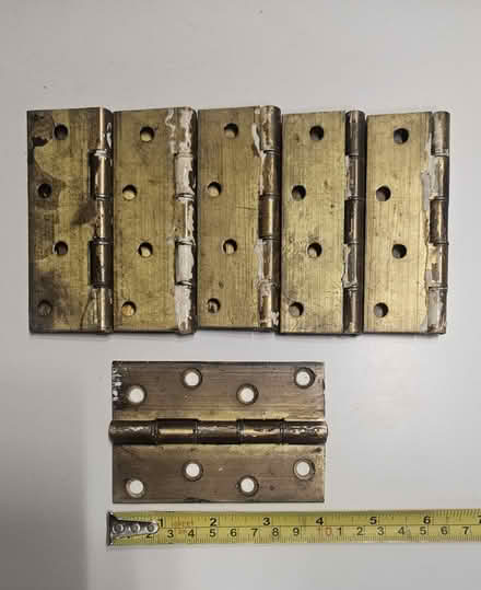 Photo of free 6 Brass hinges (Southwater RH13) #1