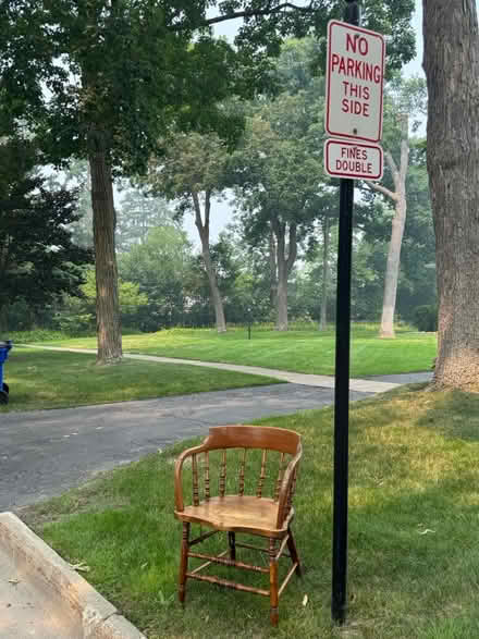 Photo of free Antique captain’s chair (3 houses E of Sheridan Rd) #3