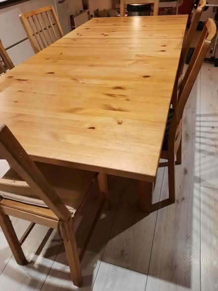 Photo of free Wooden dining table with leaf (East Finchley N2) #1