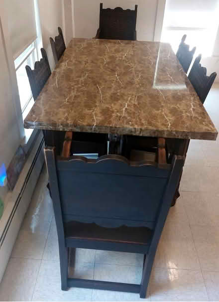 Photo of free Vintage Wood Dining Table Set (Arlington MA) #1