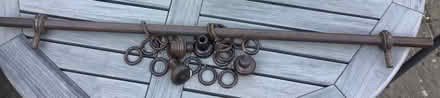 Photo of free Mahogany curtain rail with fittings (Emsworth PO10) #1