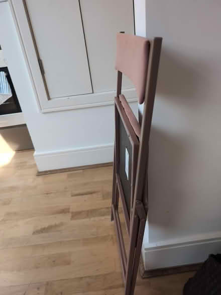 Photo of free 2 Velvet folding chairs (Stockwell/Clapham North SW9) #2