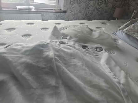 Photo of free A pair of floor length net curtains (Lime Gate OL8) #1