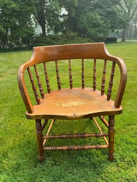 Photo of free Antique captain’s chair (3 houses E of Sheridan Rd) #2