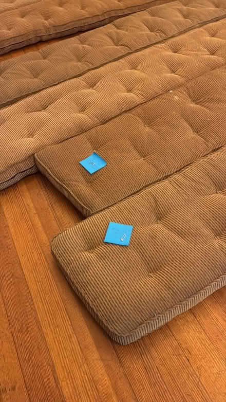 Photo of free Long bench cushions (Littleton MA) #2