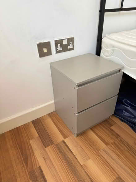 Photo of free Grey Bedside drawers (LE1) #3