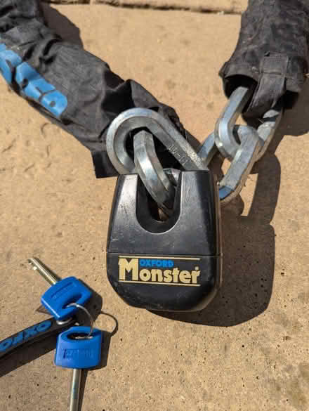 Photo of free Motorcycle chain and lock (Oxford OX3) #2