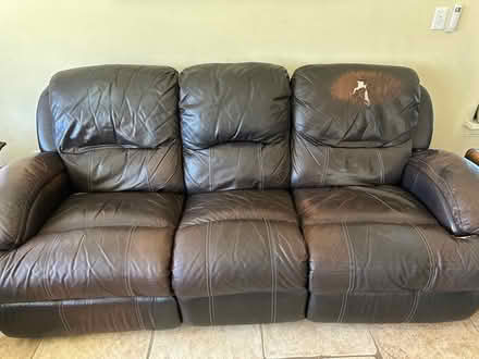 Photo of free Couch, loveseat, recliner (Upper Yucaipa) #1
