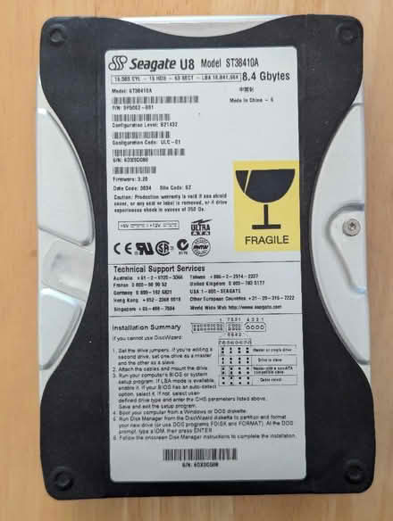 Photo of free 8.4GB IDE/PATA 3.5" Hard drive (Battle RG30) #2