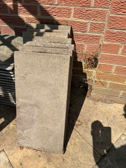 Photo of free Seven half garden slabs 30x60cm (Dorridge/Bentley Heath) #2