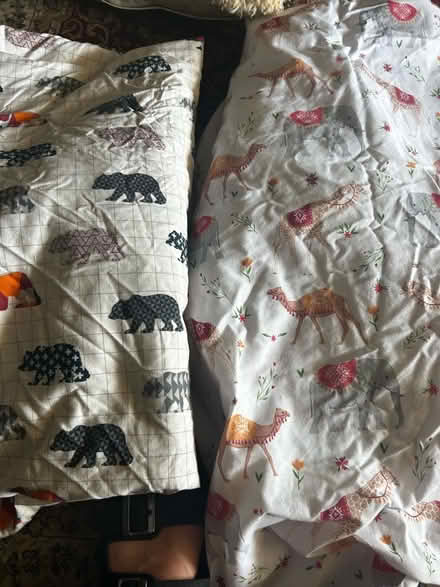 Photo of free 2 x double duvet covers / pillow cases / double sheets (Malvern Link WR14) #1
