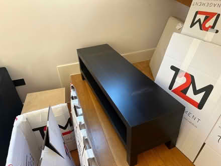 Photo of free IKEA Black TV Shelf (Hampstead NW3) #2