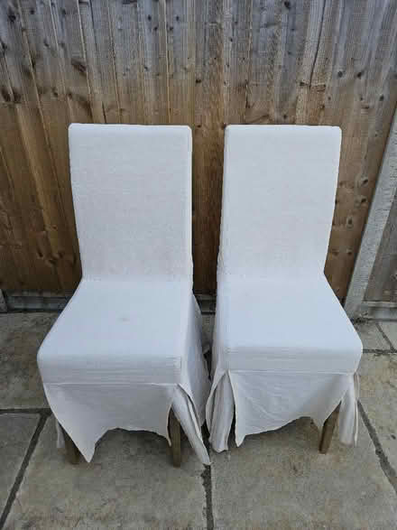 Photo of free Two high back kitchen table chairs (South Ham RG22) #1