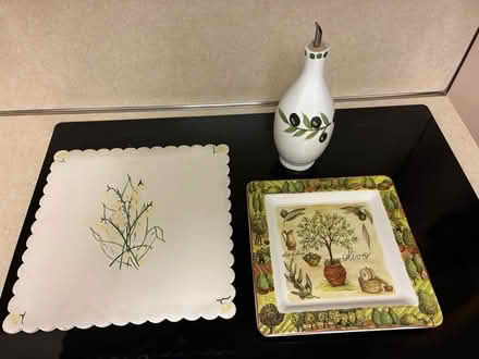 Photo of free Plates and oil dispenser (Highland Park) #1