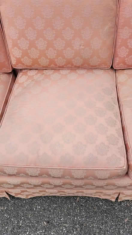 Photo of free Vintage pink damask sofa (Nepean) #3