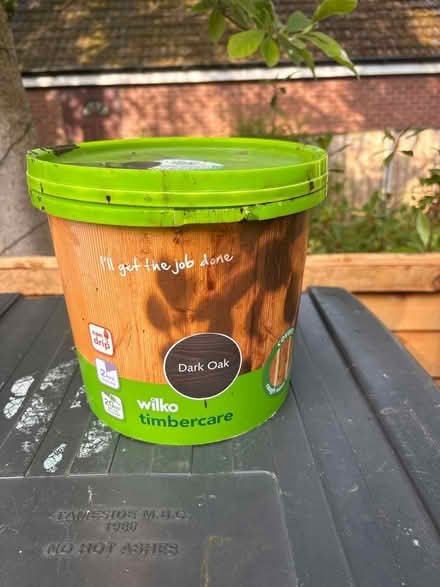 Photo of free 2.5l dark oak timbercare paint (M34 West Denton) #1
