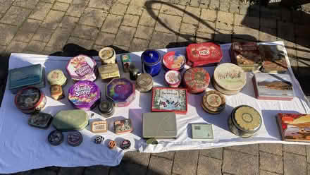 Photo of free Two boxes of old tins (Aughton Park L39) #1