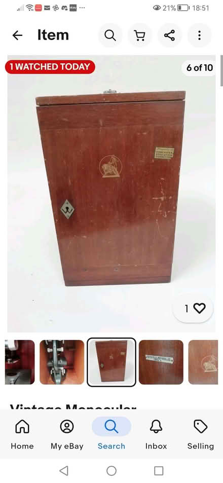 Photo of Wooden case for microscope (Hanworth RG12) #2