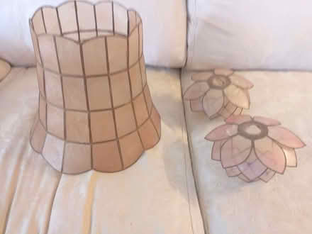 Photo of free Three lampshades pink glass (Esher KT10) #1