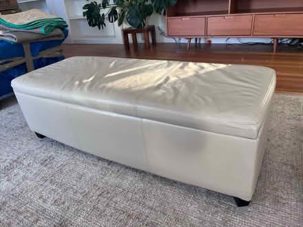 Photo of free Cream storage ottoman 4’ wide (North Berkeley/Kensington) #2