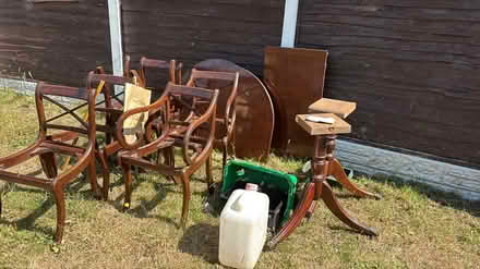 Photo of free Dining table and six chairs (L37 6bb) #1