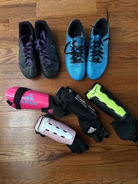 Photo of free Youth Soccer cleats and shin guards (Woodridge near Cypress Cove) #1