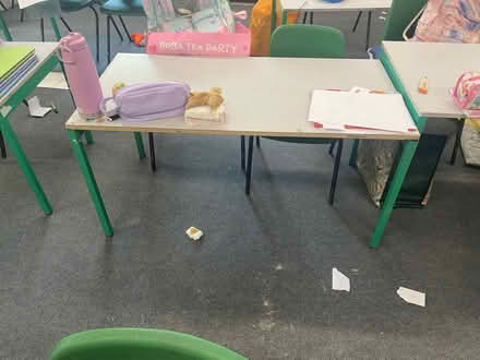 Photo of free 13 classroom tables and about 25 classroom chairs (Hartfield TN7) #1