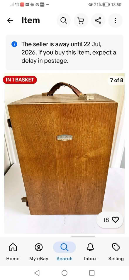 Photo of Wooden case for microscope (Hanworth RG12) #3