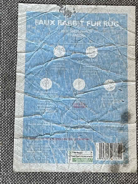 Photo of free Grey faux fur rug ideal for pets (Hillmorton CV22) #3