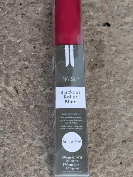 Photo of free New red roller blind (Monkwick CO2) #1