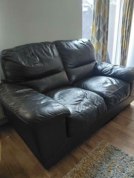 Photo of free Brown leather sofa (Camp Hill CV10) #3