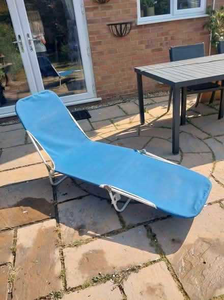 Photo of free Folding sun lounger in excellent condition (Hucclecote GL3) #1