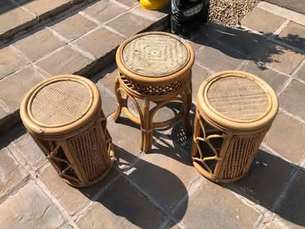 Photo of free Bamboo tables x 3 (Bedworth CV12) #1