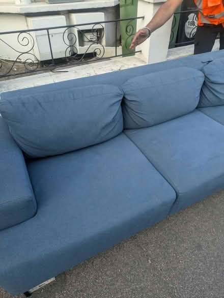 Photo of free Navy Sofa (approx. 200x80) (Lower Clapton Road E5) #2