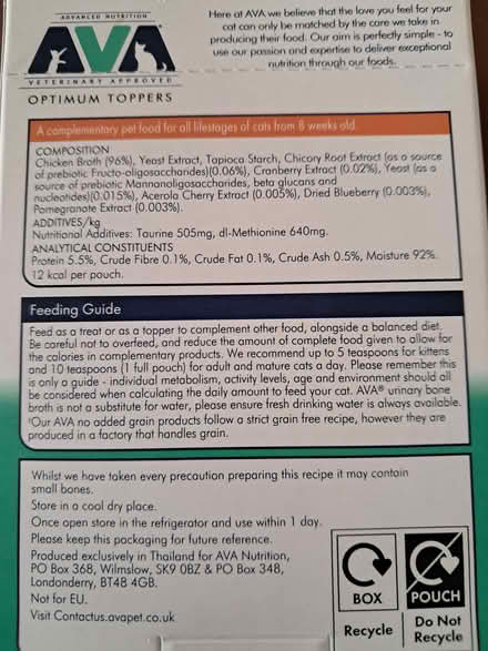 Photo of free Cat food supplement (Rugeley WS15) #3