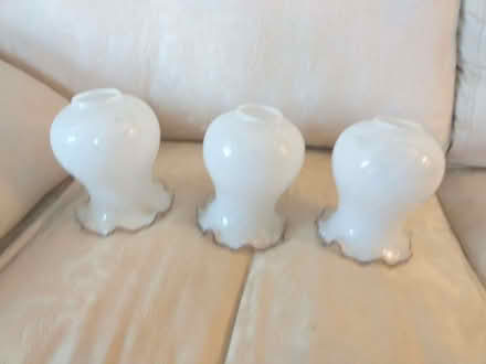 Photo of free Three lampshades white glass (Esher KT10) #1