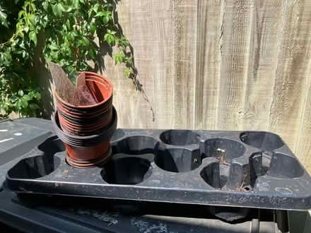 Photo of free Plastic potting pots and trays (Goffs Oak EN7) #1