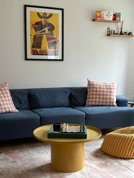 Photo of free Navy Sofa (approx. 200x80) (Lower Clapton Road E5) #1