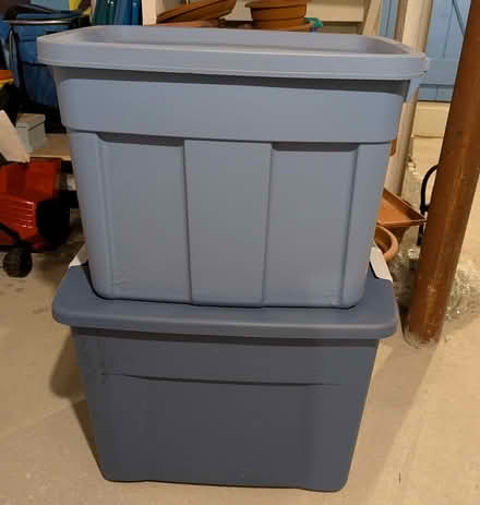 Photo of free 2 storage bins (Davis Square) #1