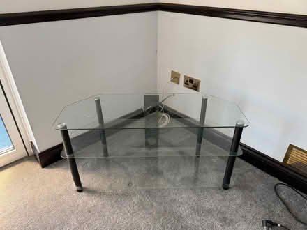Photo of free Glass tv corner unit (South Benfleet SS7) #1