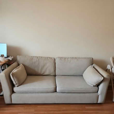 Photo of free Beige 2 -seater fabric sofa (Greenhill HA1) #1